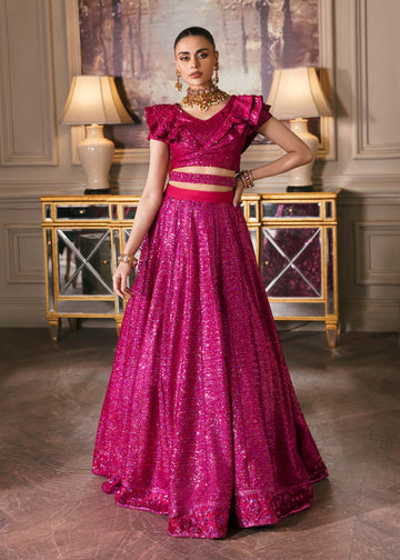 Waqas Shah | Malika - E - Elizabeth | FUCHSIA